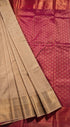 Kanchi Vegan Silk Saree With Contrast Blouse and Rich Jari Pallu