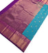 Kanchi Vegan Silk Saree With Contrast Blouse and Rich Jari Pallu