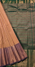 Kanchi Vegan Silk Saree With Contrast Blouse and Rich Jari Pallu