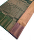 Kanchi Vegan Silk Saree With Contrast Blouse and Rich Jari Pallu