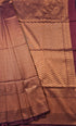 Kanchi Vegan Silk Saree With Contrast Blouse and Rich Jari Pallu