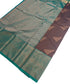 Kanchi Vegan Silk Saree With Contrast Blouse and Rich Jari Pallu