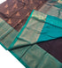 Kanchi Vegan Silk Saree With Contrast Blouse and Rich Jari Pallu