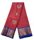 Kanchi Vegan Silk Saree With Contrast Blouse and Rich Jari Pallu