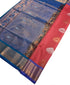 Kanchi Vegan Silk Saree With Contrast Blouse and Rich Jari Pallu