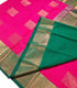 Kanchi Vegan Silk Saree With Contrast Blouse and Rich Jari Pallu