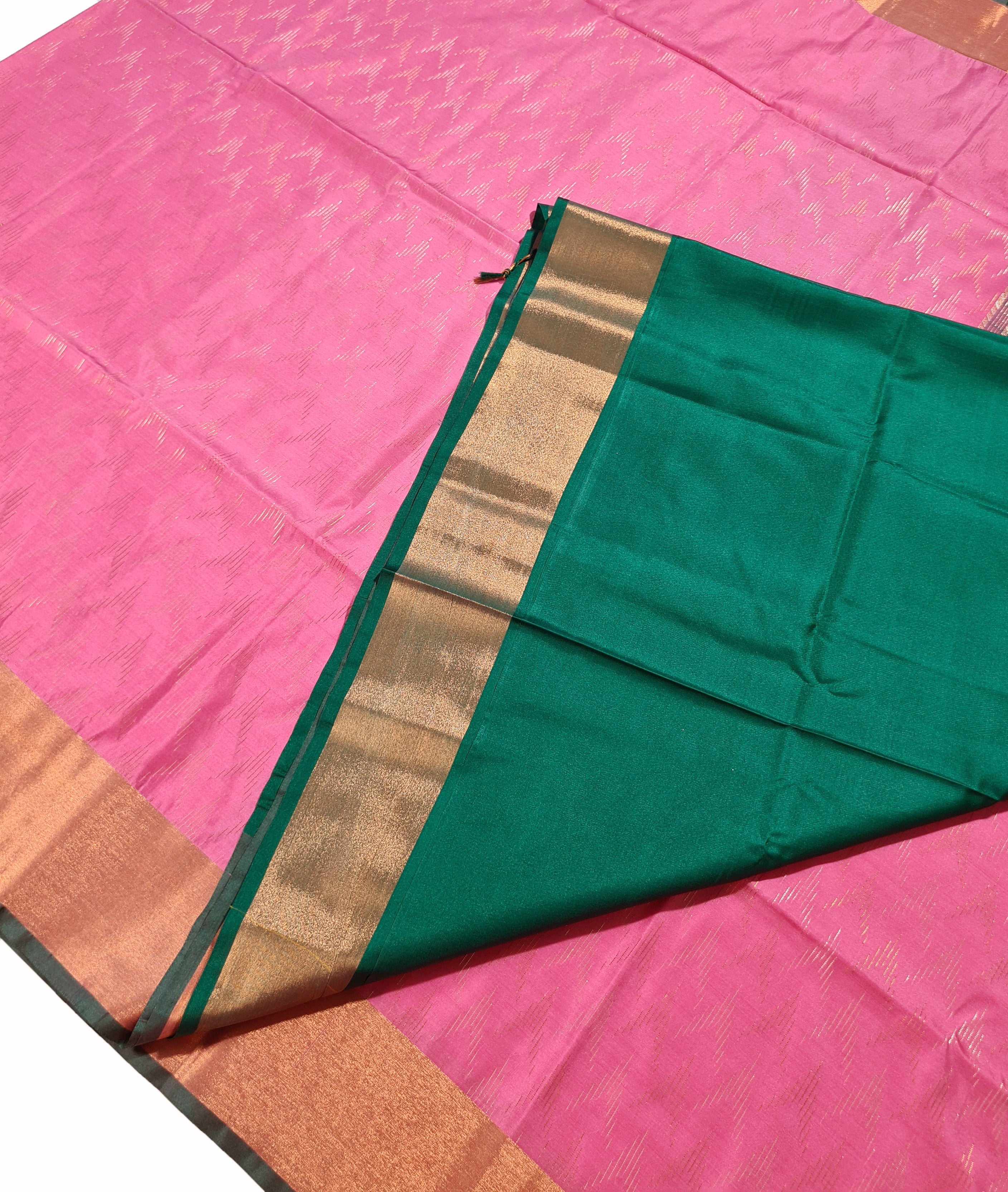 Vegan Soft Silk Ikkat Butta Sarees