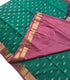 Kanchi Vegan Silk Saree With Contrast Blouse and Rich Jari Pallu