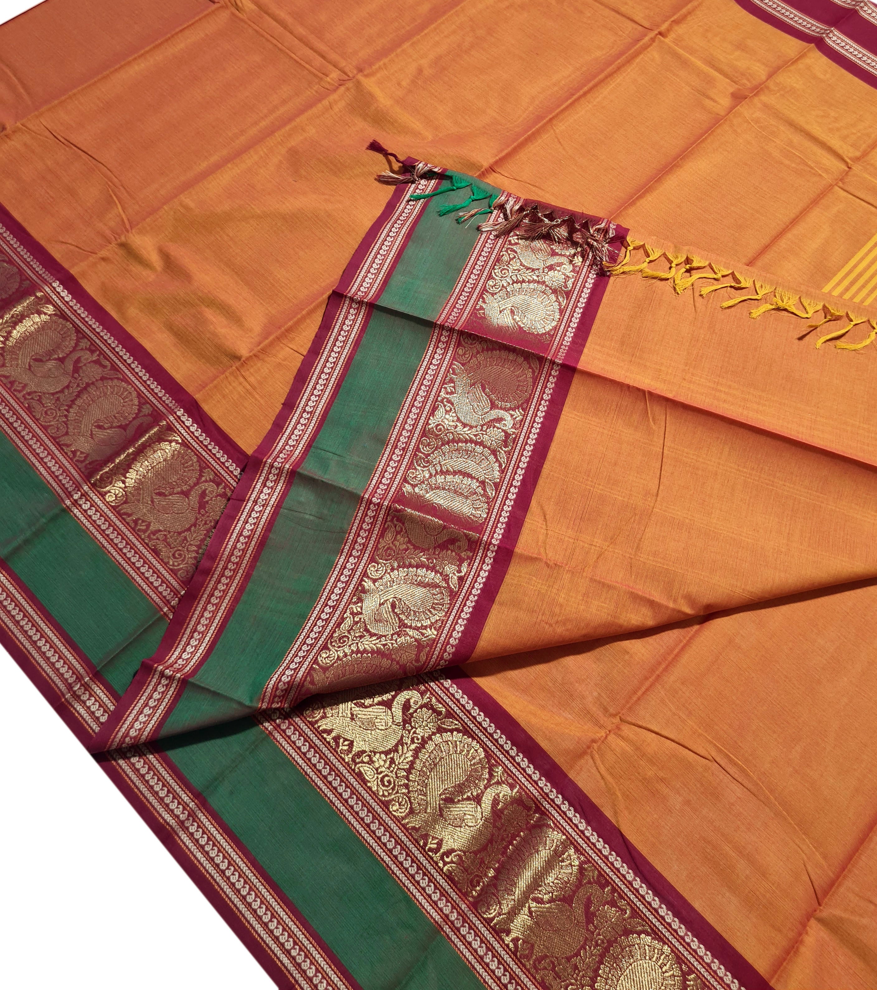 Pure Cotton Plain Sarees