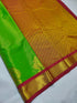 Vairaoosi Kanchi Vegan Soft Silk Saree with Contrast Blouse and Rich Jari Pallu