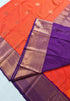 Kanchi Vegan Silk Saree With Contrast Blouse and Rich Jari Pallu