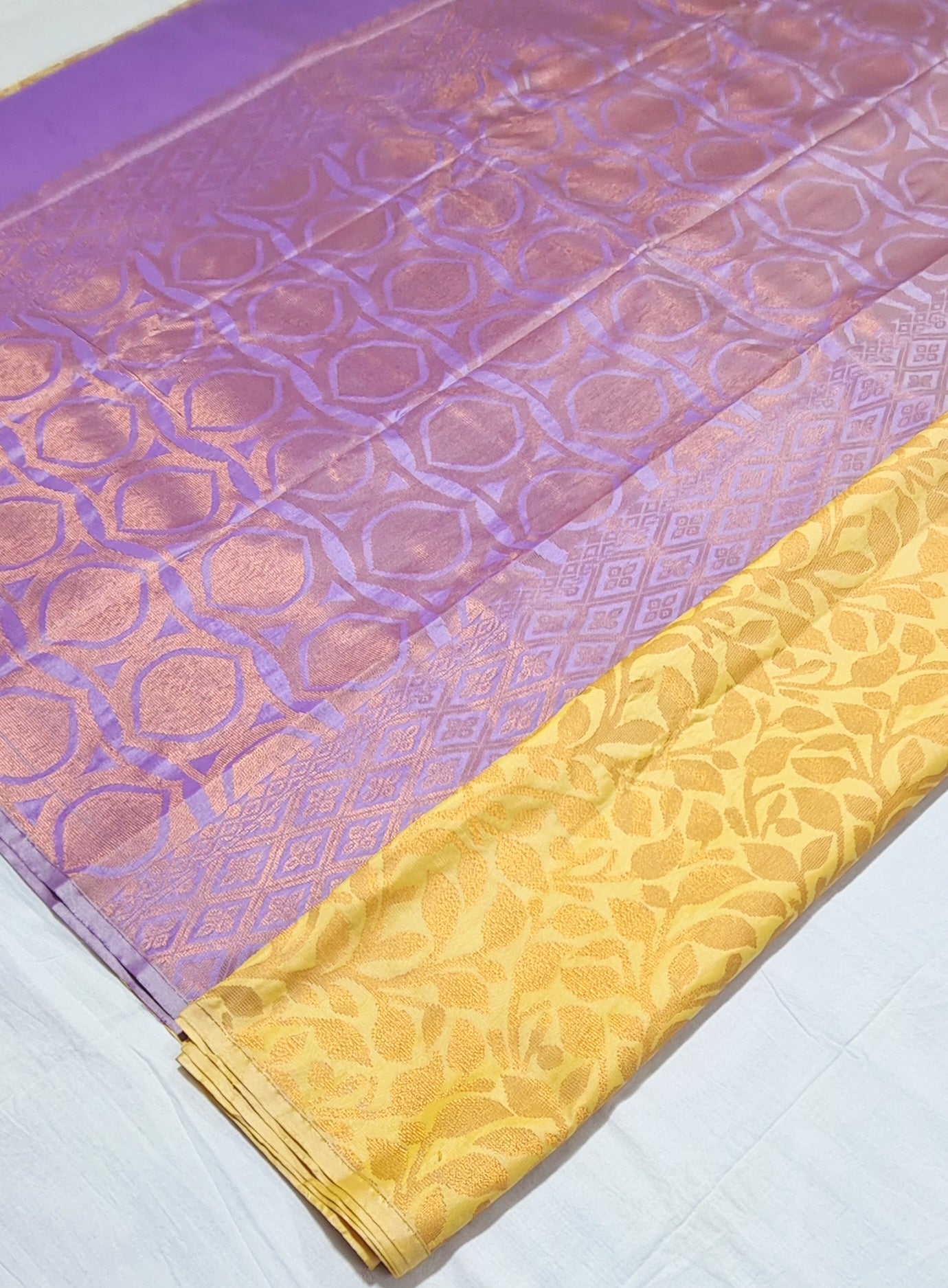 Kanchi Semi silk saree Brocade  blouse and rich jari pallu