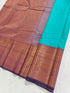 Kanchi Vegan Silk Saree With Contrast Blouse and Rich Jari Pallu