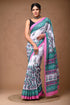 Ajrakh Printed Cotton Mulmul Sarees