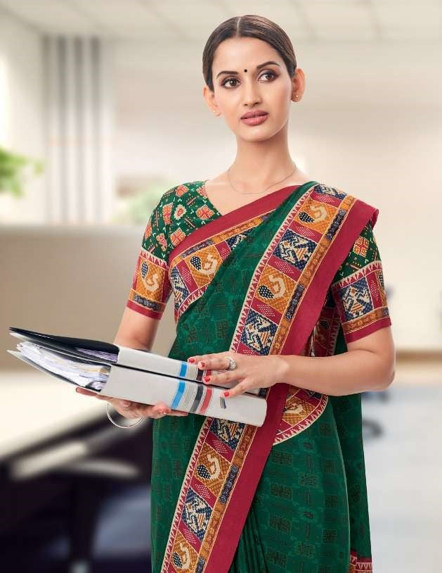 Vipul Presents Smart Silk Vol-2 Crape Printed Uniform style Sarees Collection