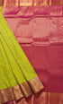 Kanchi Vegan Silk Saree With Contrast Blouse and Rich Jari Pallu