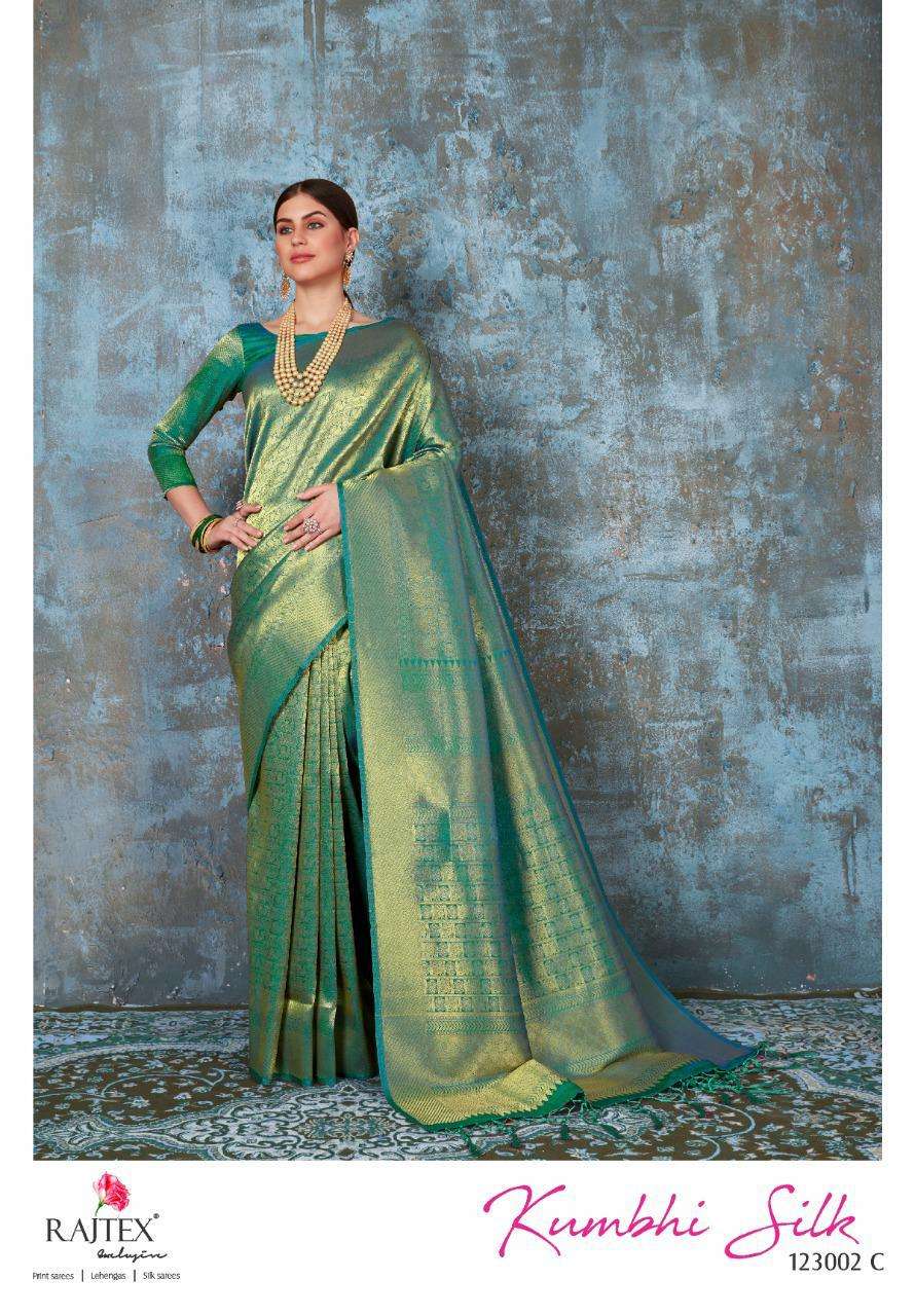 Rajtex Presents 123002 Kumbhi Silk Colour Pure Indin Silk Sarees Catalogue
