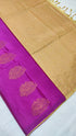 Kanchi Vegan Soft silk Saree with contrast Blouse and rich Jari Pallu